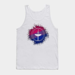 Paint Splatter Bisexual Pride Unitarian Universalism Symbol Tank Top